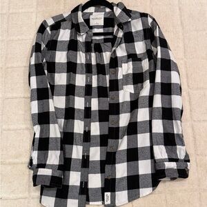 Black and White Checkered Abercrombie Shirt